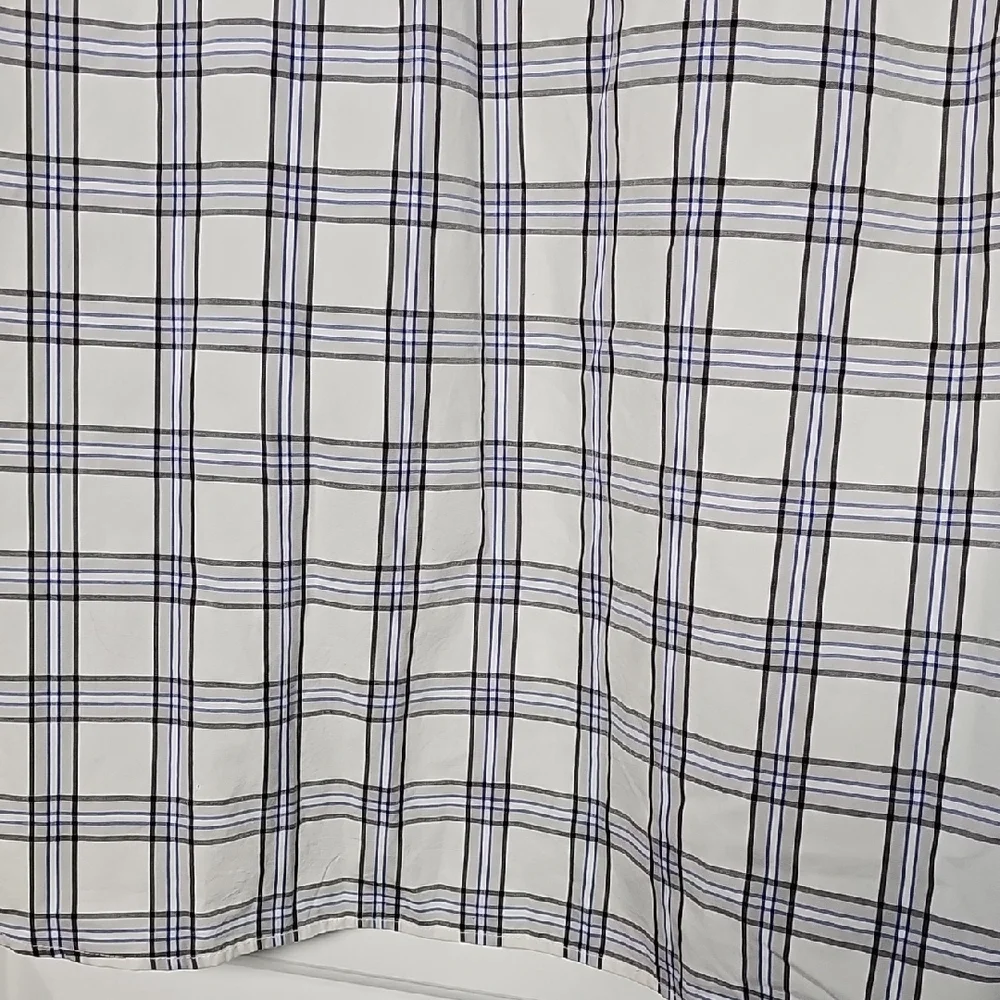 North Face XXL Casual White and Blue Button Down Shirt